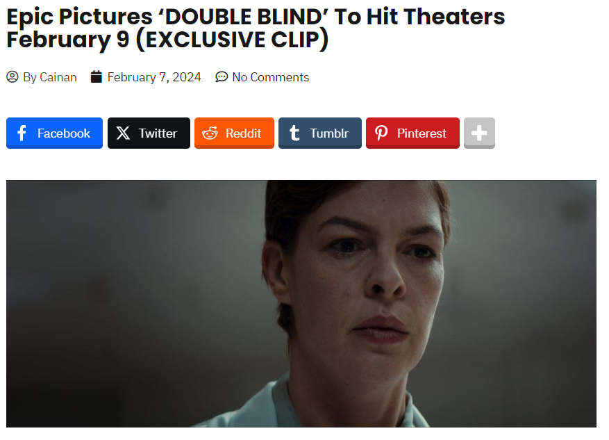 Epic Pictures ‘DOUBLE BLIND’ To Hit Theaters February 9 (EXCLUSIVE CLIP)
